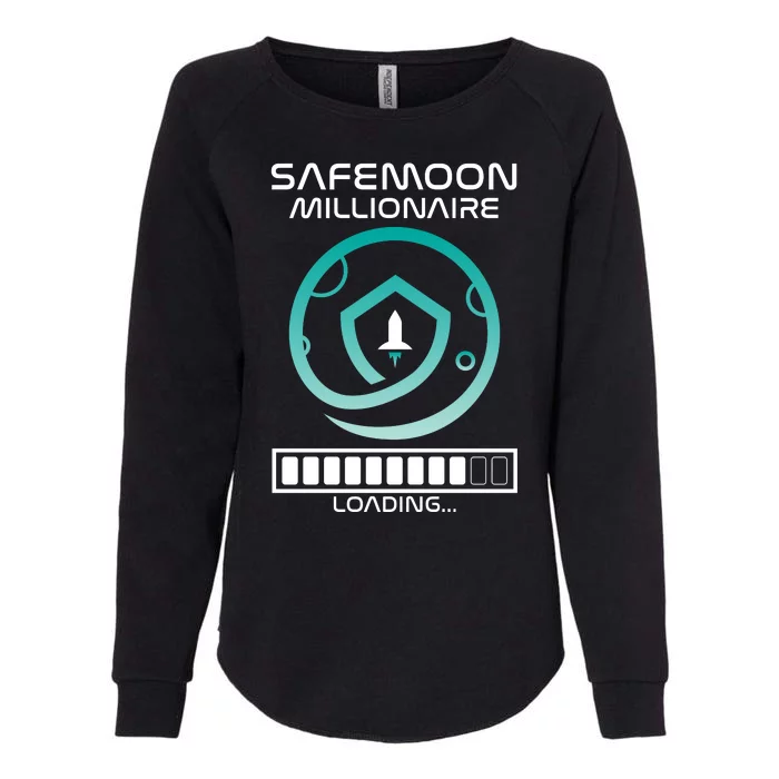 Safemoon Cryptocurrency Millionaire Loading Bar Womens California Wash Sweatshirt