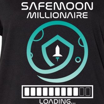 Safemoon Cryptocurrency Millionaire Loading Bar Women's V-Neck Plus Size T-Shirt