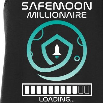 Safemoon Cryptocurrency Millionaire Loading Bar Women's Racerback Tank