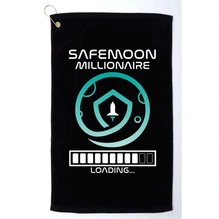 Safemoon Cryptocurrency Millionaire Loading Bar Platinum Collection Golf Towel