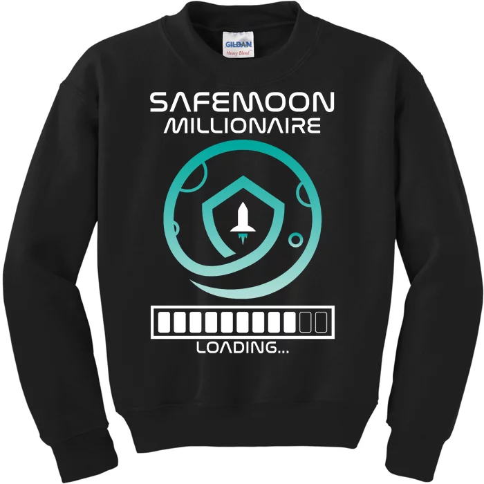 Safemoon Cryptocurrency Millionaire Loading Bar Kids Sweatshirt