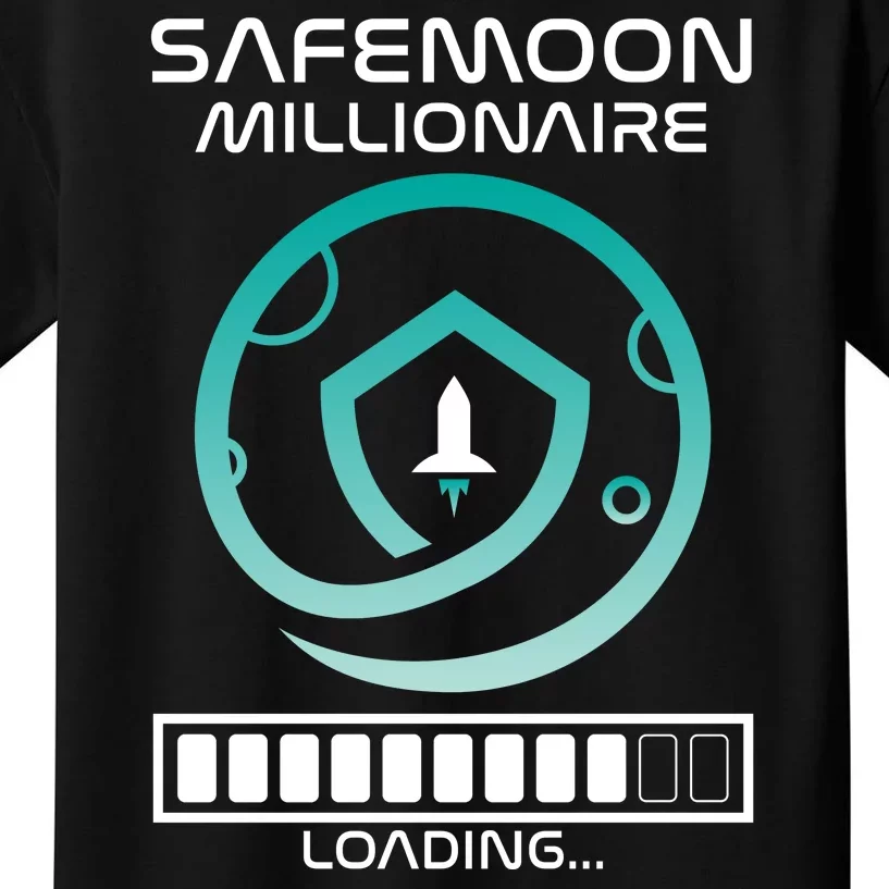 Safemoon Cryptocurrency Millionaire Loading Bar Kids T-Shirt