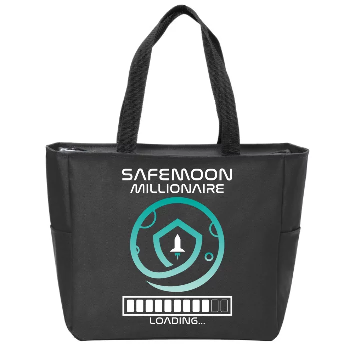 Safemoon Cryptocurrency Millionaire Loading Bar Zip Tote Bag