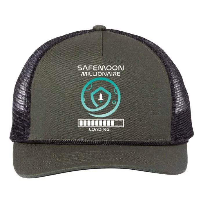 Safemoon Cryptocurrency Millionaire Loading Bar Retro Rope Trucker Hat Cap