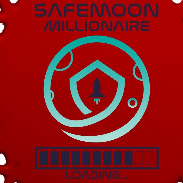 Safemoon Cryptocurrency Millionaire Loading Bar Oval Ornament