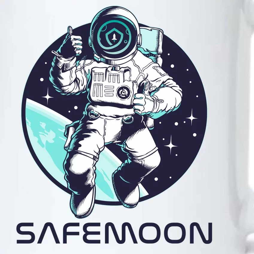 Safemoon Cryptocurrency Space Astronaut Black Color Changing Mug