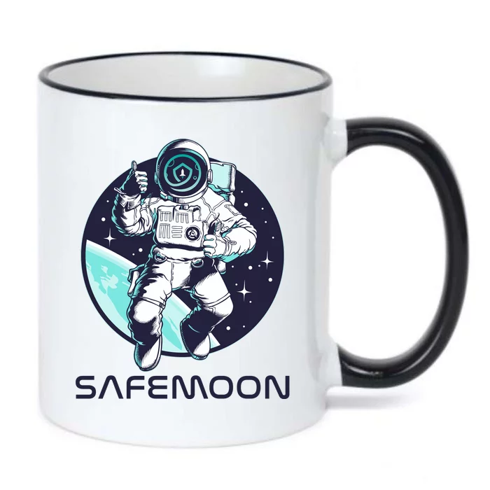 Safemoon Cryptocurrency Space Astronaut Black Color Changing Mug