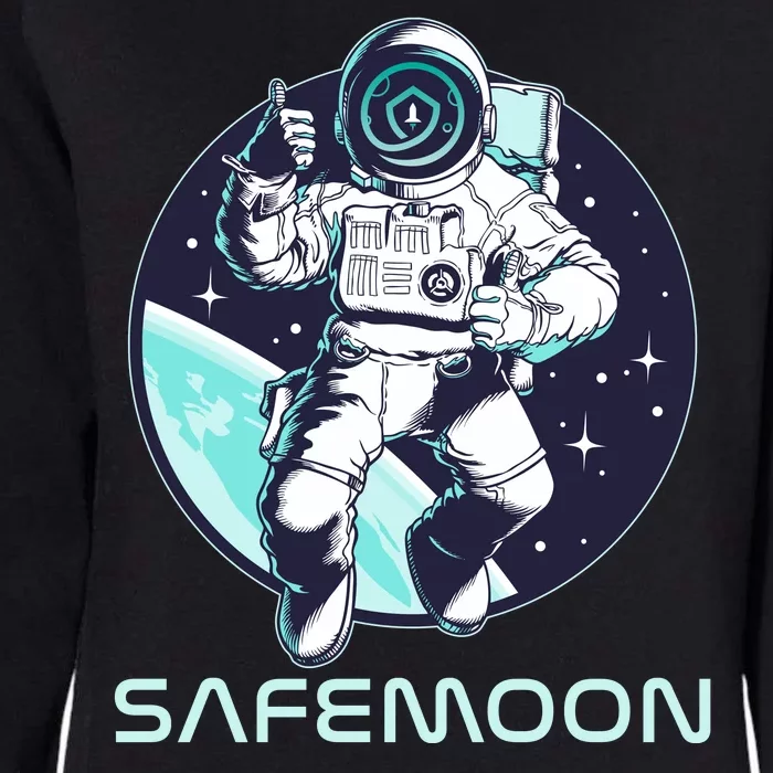 Safemoon Cryptocurrency Space Astronaut Womens California Wash Sweatshirt