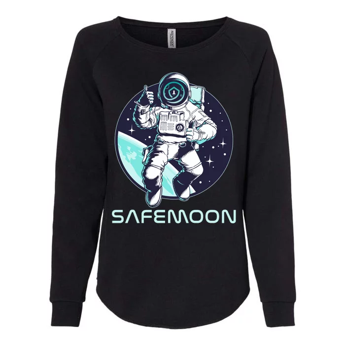 Safemoon Cryptocurrency Space Astronaut Womens California Wash Sweatshirt