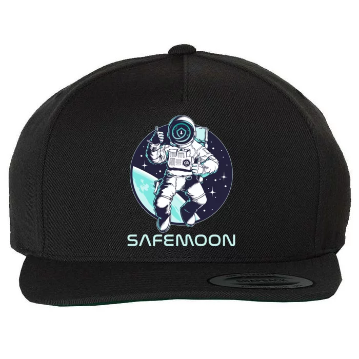 Safemoon Cryptocurrency Space Astronaut Wool Snapback Cap