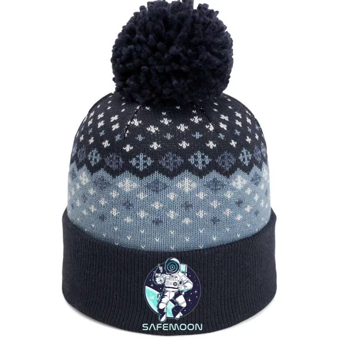 Safemoon Cryptocurrency Space Astronaut The Baniff Cuffed Pom Beanie