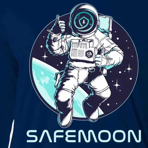 Safemoon Cryptocurrency Space Astronaut Cooling Performance Long Sleeve Crew