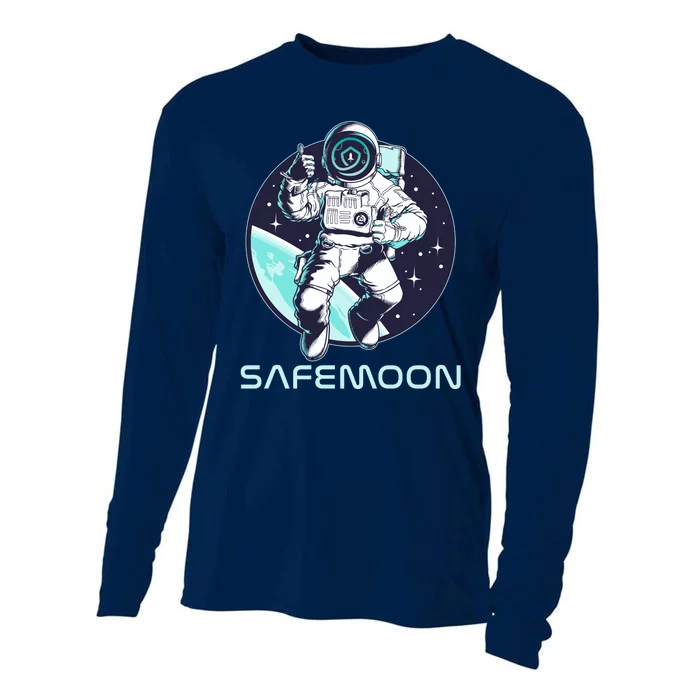 Safemoon Cryptocurrency Space Astronaut Cooling Performance Long Sleeve Crew