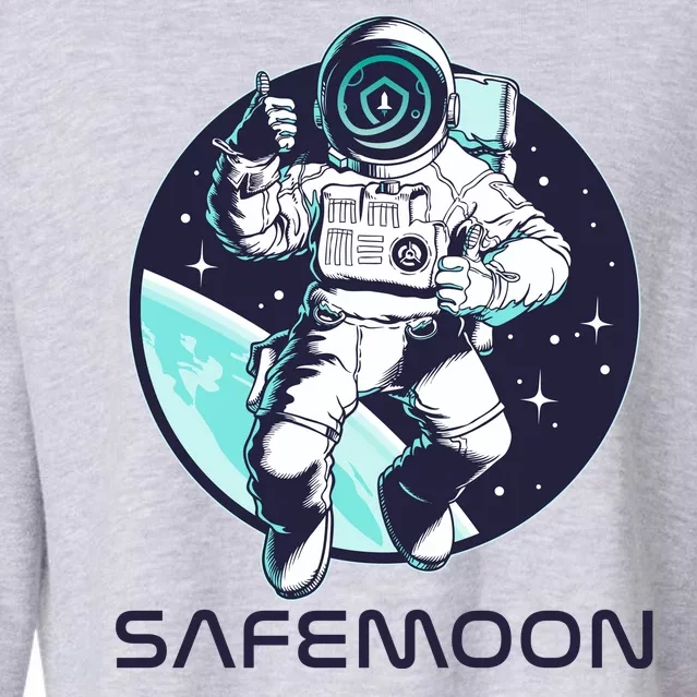 Safemoon Cryptocurrency Space Astronaut Cropped Pullover Crew