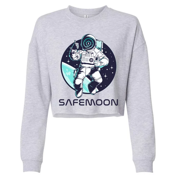 Safemoon Cryptocurrency Space Astronaut Cropped Pullover Crew