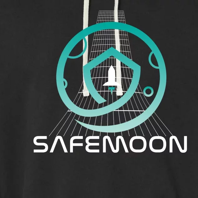 Safemoon Cryptocurrency Space Grid Garment-Dyed Fleece Hoodie