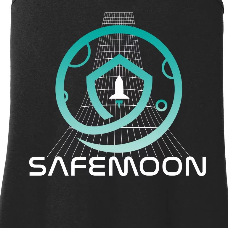 Safemoon Cryptocurrency Space Grid Ladies Essential Tank