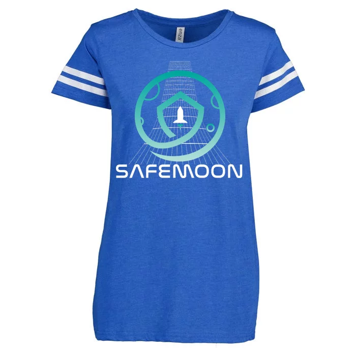 Safemoon Cryptocurrency Space Grid Enza Ladies Jersey Football T-Shirt