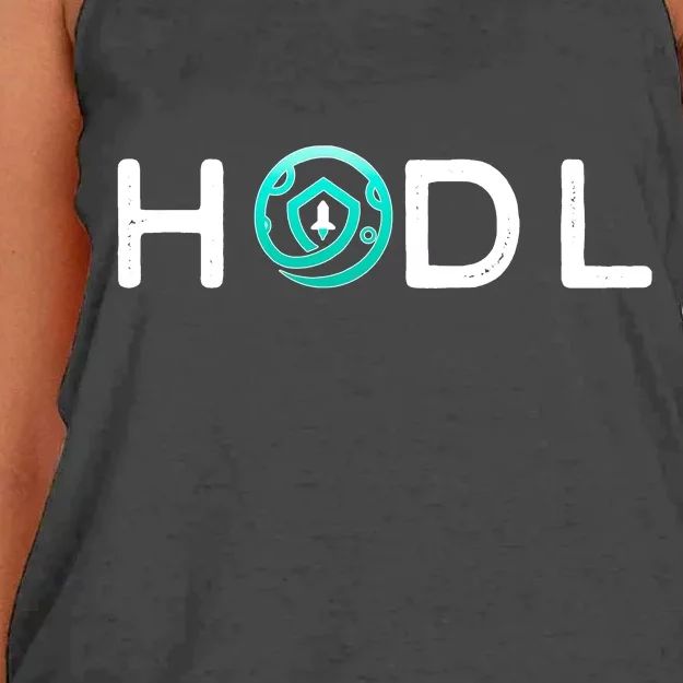 SafeMoon HODL Crypto Hold Currency Women's Knotted Racerback Tank