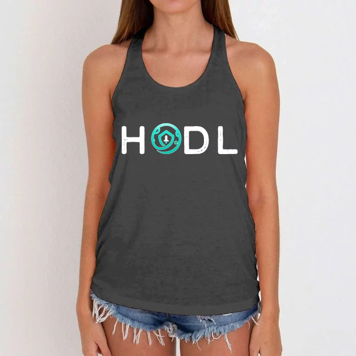 SafeMoon HODL Crypto Hold Currency Women's Knotted Racerback Tank