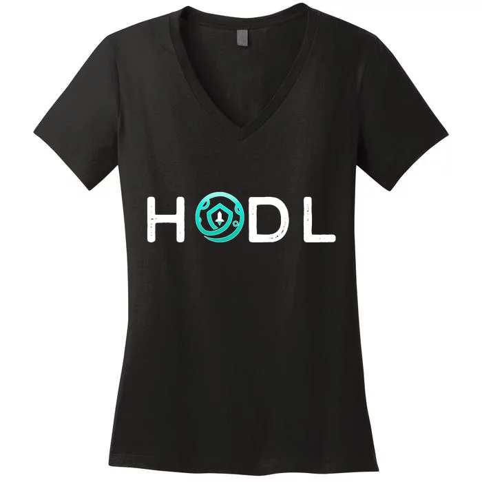 SafeMoon HODL Crypto Hold Currency Women's V-Neck T-Shirt