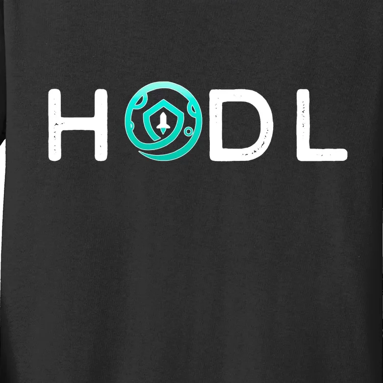 SafeMoon HODL Crypto Hold Currency Kids Long Sleeve Shirt