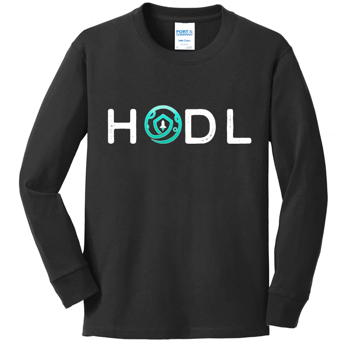 SafeMoon HODL Crypto Hold Currency Kids Long Sleeve Shirt