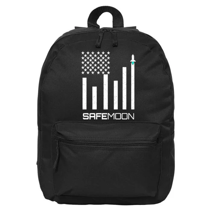 Safemoon To The Moon Crypto Blockchain Flag 16 in Basic Backpack