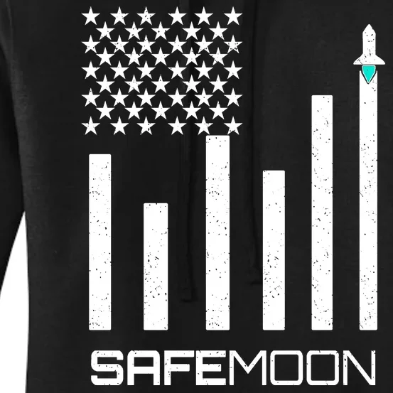 Safemoon To The Moon Crypto Blockchain Flag Women's Pullover Hoodie