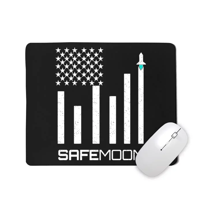 Safemoon To The Moon Crypto Blockchain Flag Mousepad