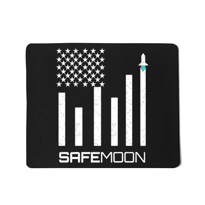 Safemoon To The Moon Crypto Blockchain Flag Mousepad