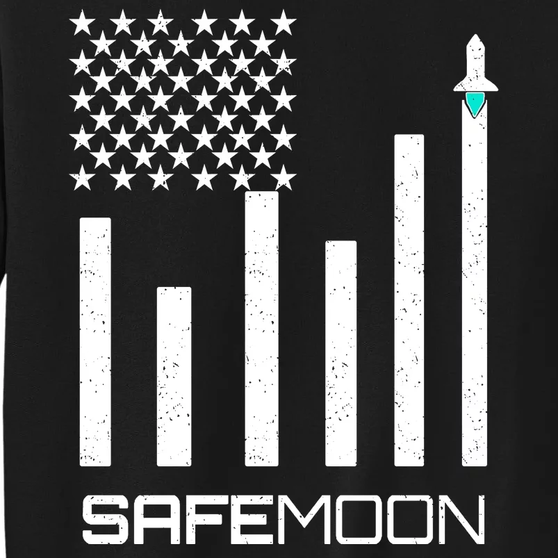 Safemoon To The Moon Crypto Blockchain Flag Tall Sweatshirt