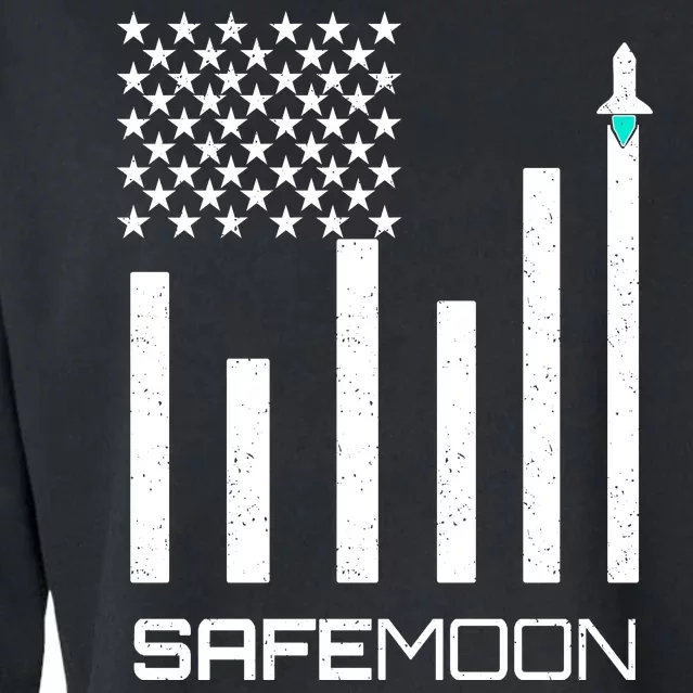 Safemoon To The Moon Crypto Blockchain Flag Cropped Pullover Crew