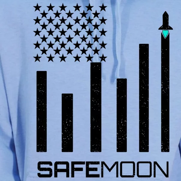 Safemoon To The Moon Crypto Blockchain Flag Unisex Surf Hoodie