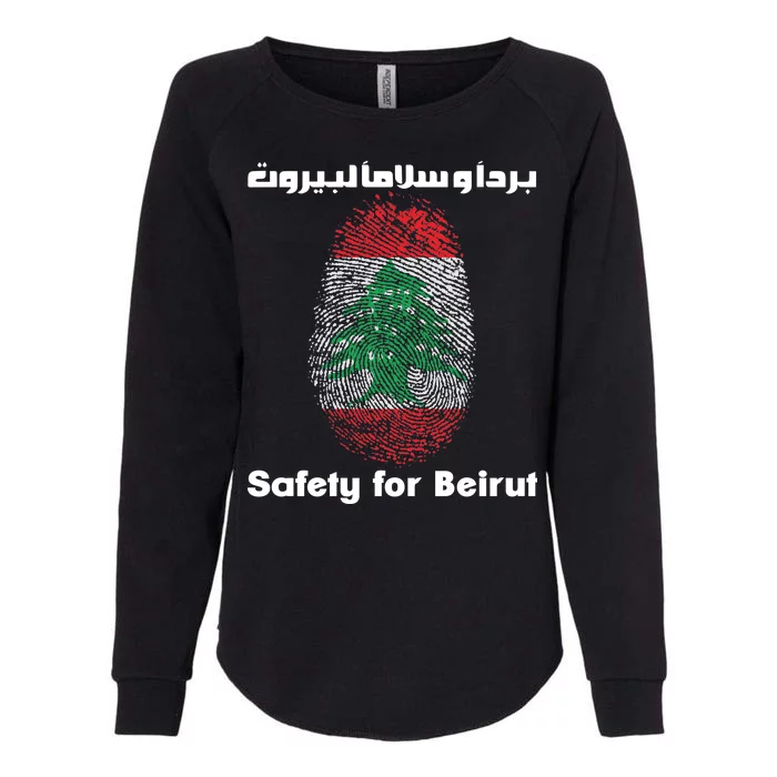 Safety For Beirut Support Lebanon Womens California Wash Sweatshirt