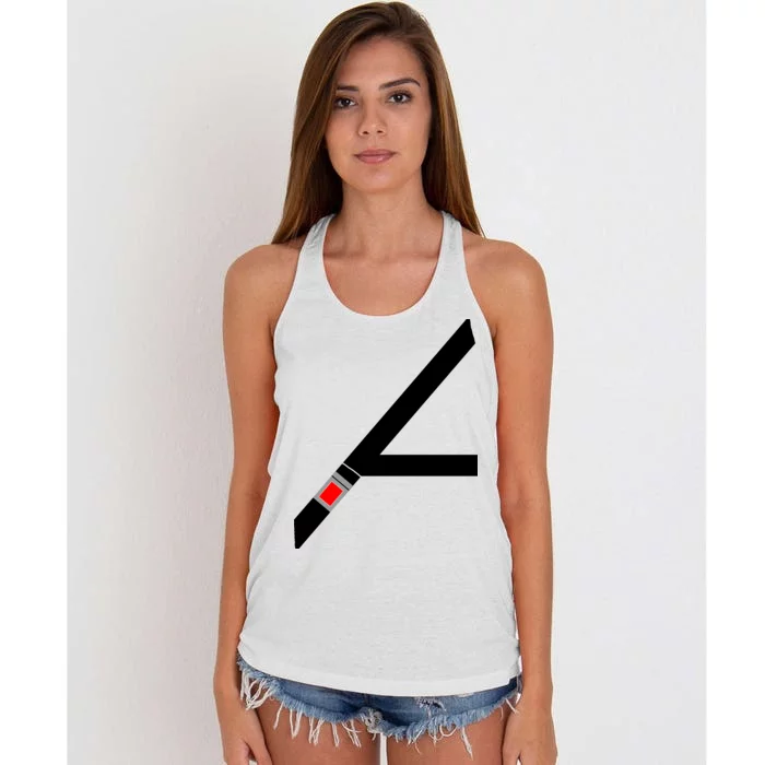 Safety Seat Belt Women's Knotted Racerback Tank