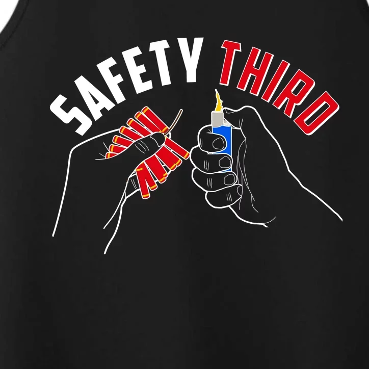 Safety Third Firecrackers Fourth of July Performance Tank