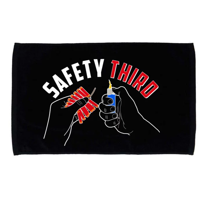 Safety Third Firecrackers Fourth of July Microfiber Hand Towel