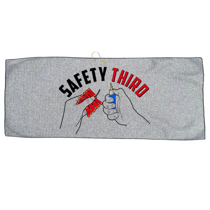 Safety Third Firecrackers Fourth of July Large Microfiber Waffle Golf Towel