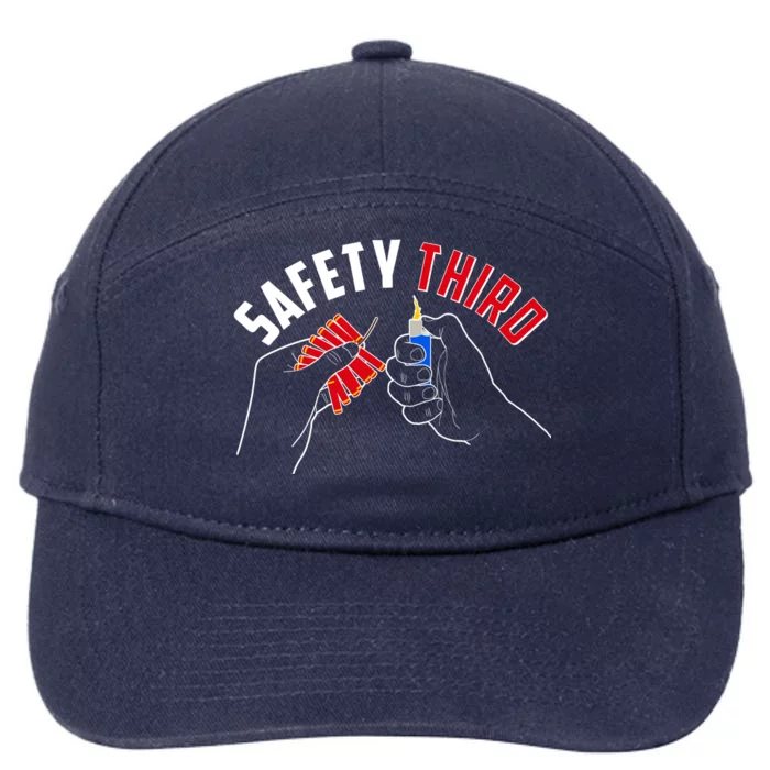 Safety Third Firecrackers Fourth of July 7-Panel Snapback Hat