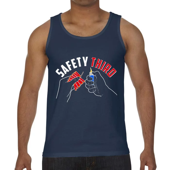 Safety Third Firecrackers Fourth of July Comfort Colors® Tank Top