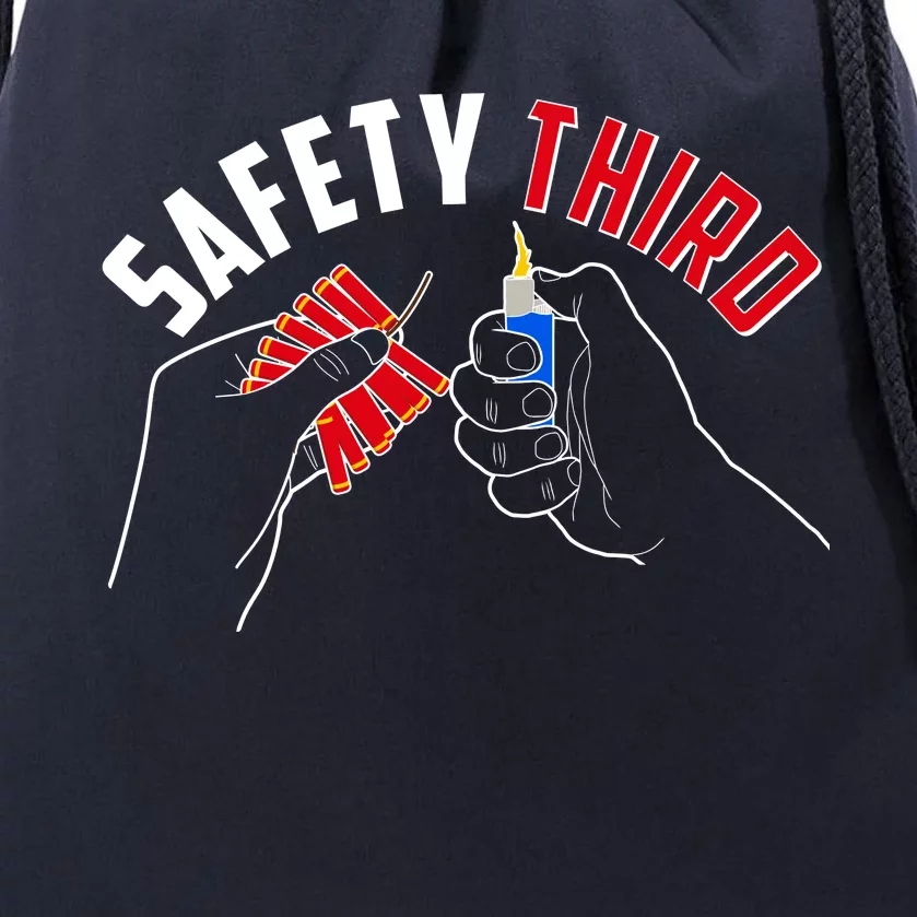 Safety Third Firecrackers Fourth of July Drawstring Bag