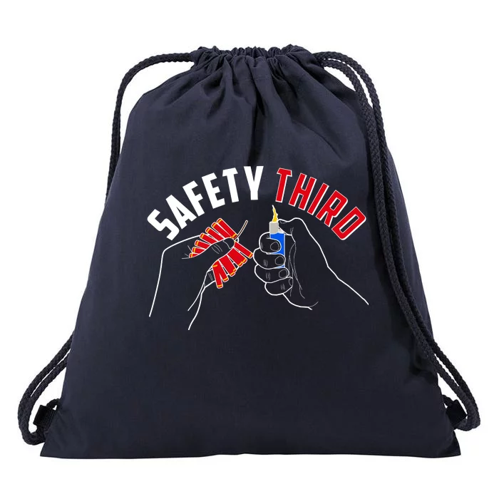 Safety Third Firecrackers Fourth of July Drawstring Bag