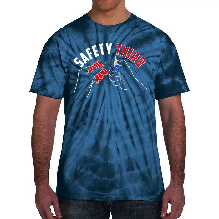 Safety Third Firecrackers Fourth of July Tie-Dye T-Shirt