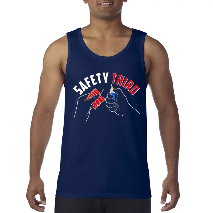 Safety Third Firecrackers Fourth of July Tank Top