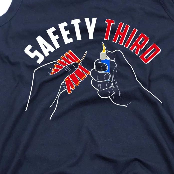 Safety Third Firecrackers Fourth of July Tank Top