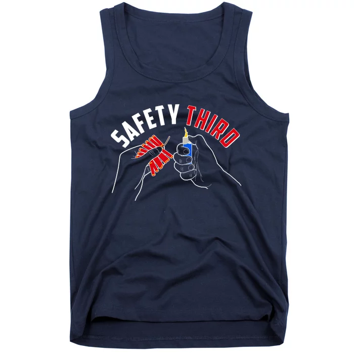 Safety Third Firecrackers Fourth of July Tank Top