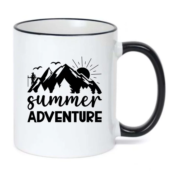 Summer Adventure Graphic Black Color Changing Mug