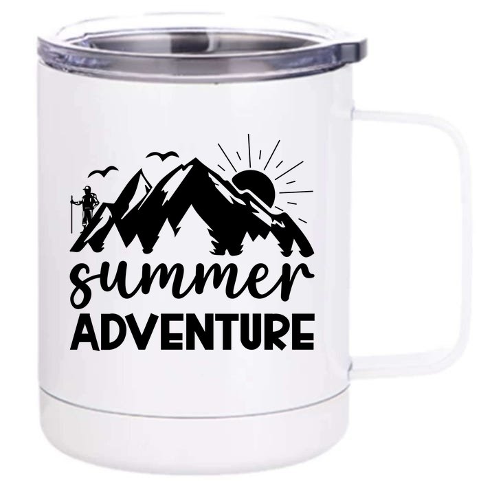 Summer Adventure Graphic Front & Back 12oz Stainless Steel Tumbler Cup