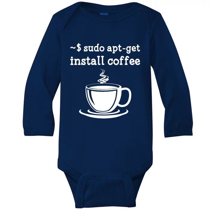 Sudo Apt Get Install Coffee Baby Long Sleeve Bodysuit